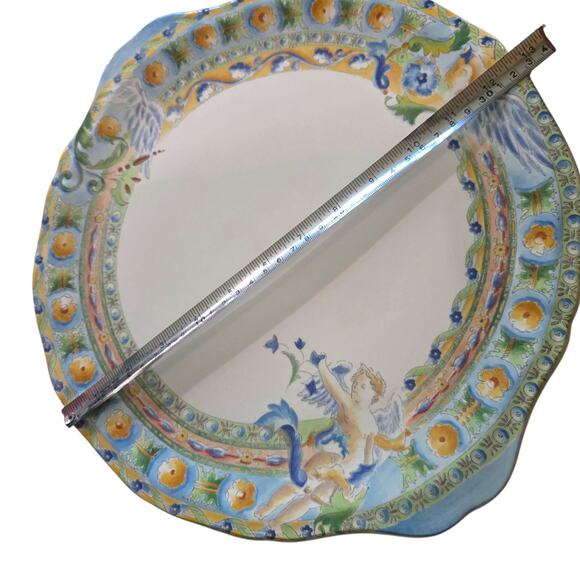 Raphael by Faiencerie De Gien Handled Cake Plate DISCONTINUED DAMAGED - Picture 7 of 8